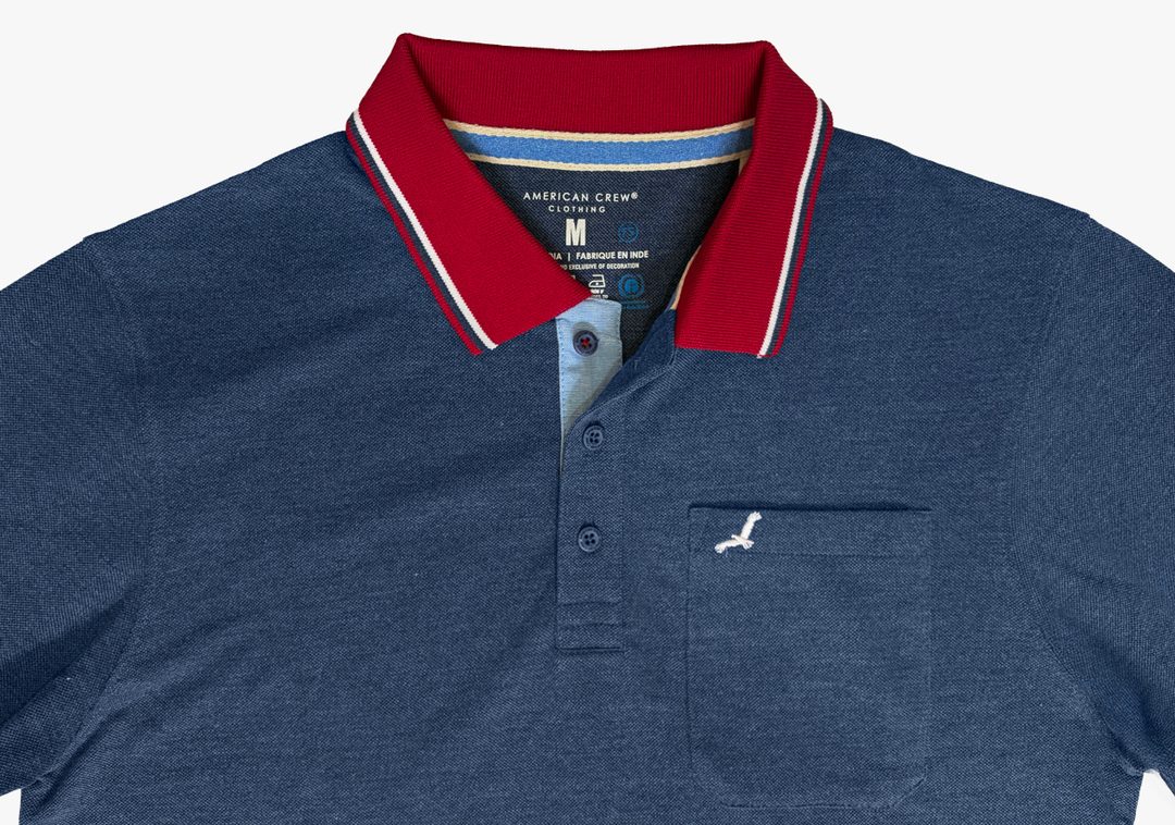 Men's Full Sleeves Polo Collar T-Shirt with Pocket