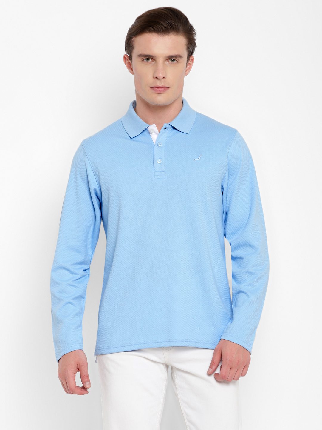 Men's HexaFresh Polo Collar Full Sleeves T-Shirt