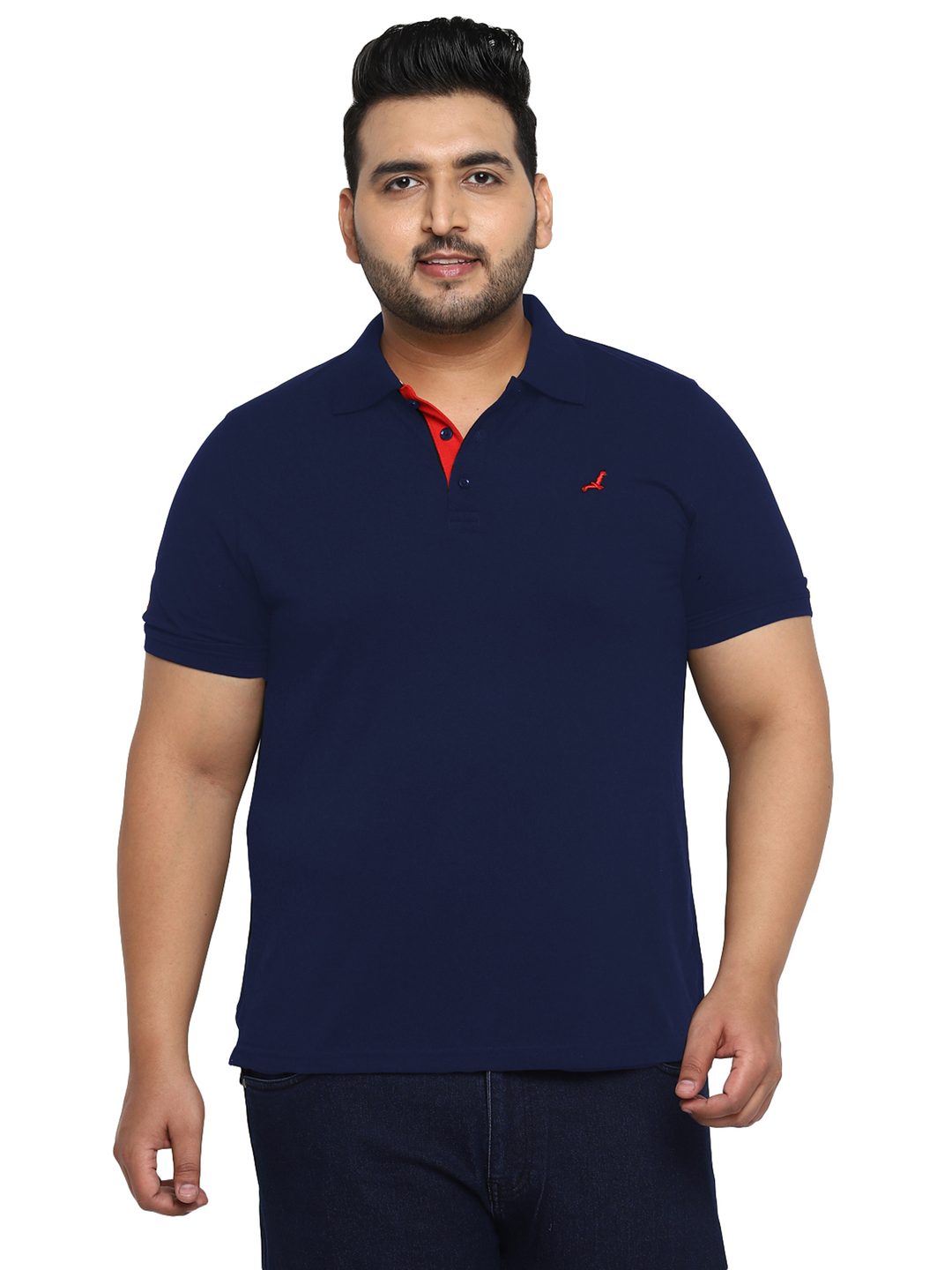 Men's Plus Size Polo Collar T-Shirt Applique + Logo