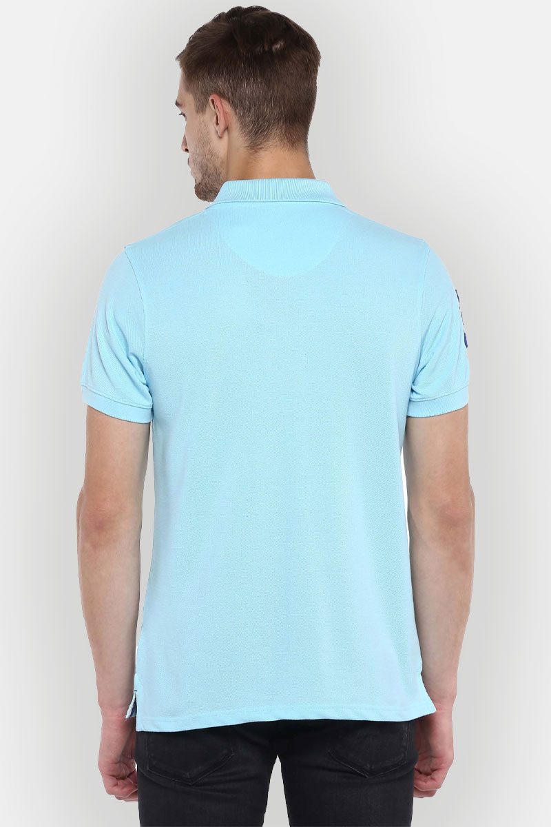 Men's Polo Collar T-Shirt With Applique + Logo