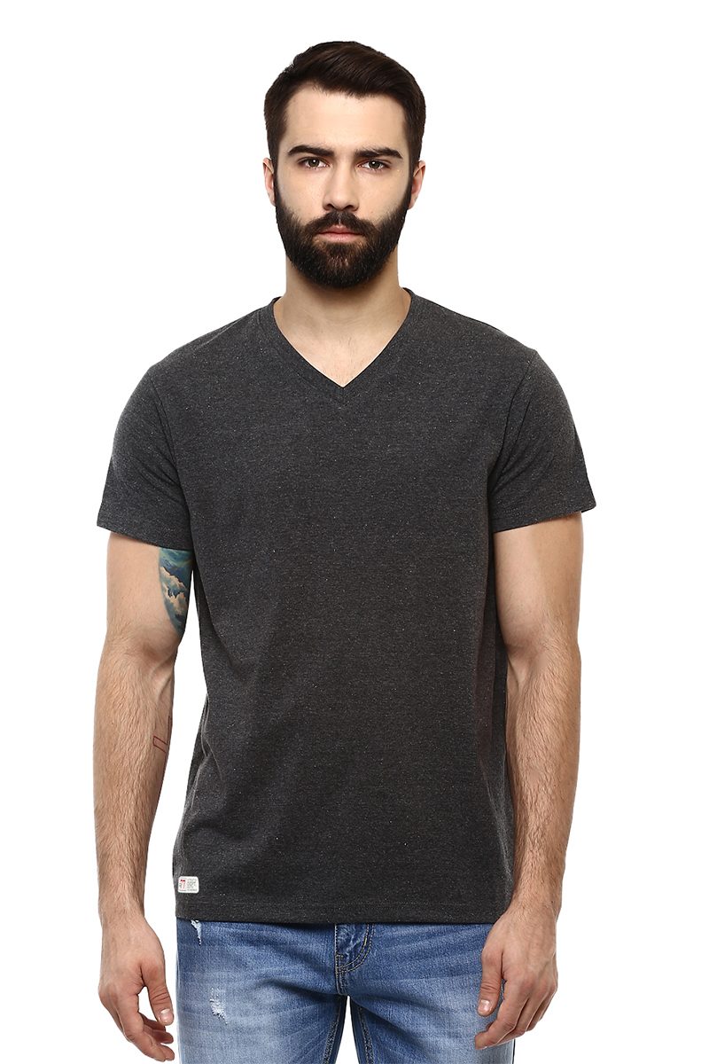Men's V-Neck T-Shirt Combo Pack of 4, Half Sleeves Jersey